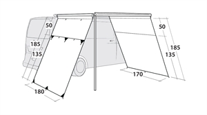 Outwell Fallcrest Tarp Sidepanelsæt